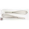 Image 1 : 2 NEW JOHNSON ROSE 16" PIANO WIRE WHISKS