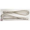 Image 1 : 2 NEW JOHNSON ROSE 14" PIANO WIRE WHISKS
