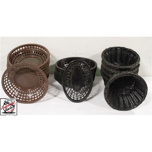 25 ASSORTED SERVING BASKETS