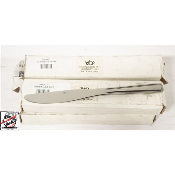 4 DOZ NEW JOHNSON ROSE CARTIER TABLE KNIVES