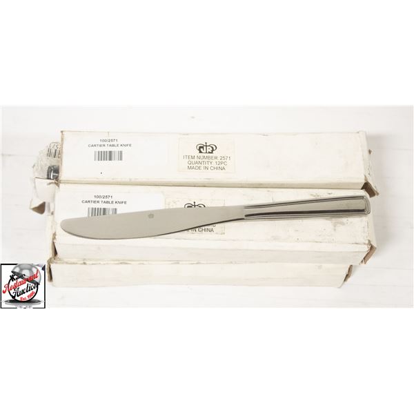 4 DOZ NEW JOHNSON ROSE CARTIER TABLE KNIVES