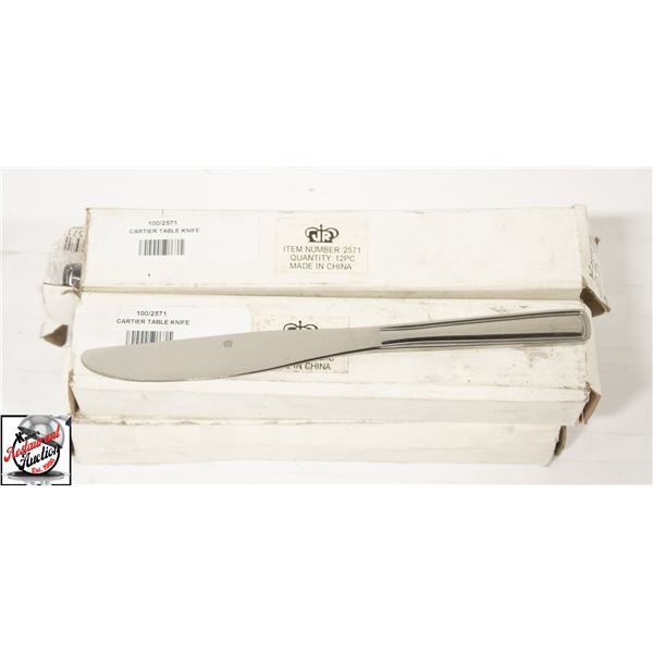 4 DOZ NEW JOHNSON ROSE CARTIER TABLE KNIVES