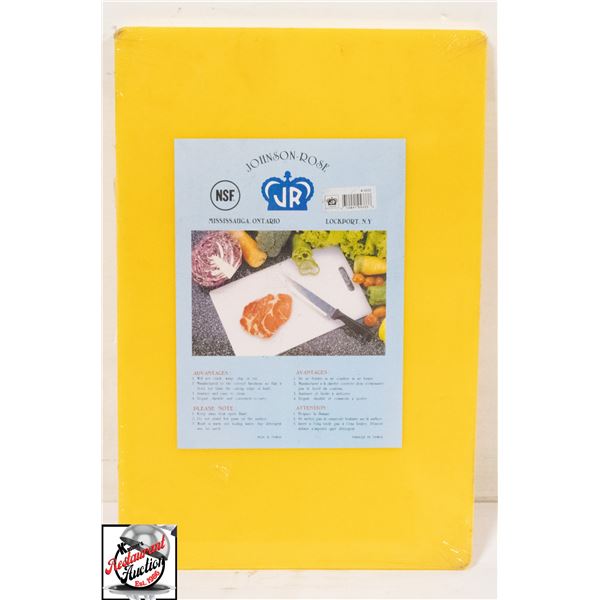 NEW JOHNSON ROSE 18" X 12" X 1/4" YELLOW CUTTING