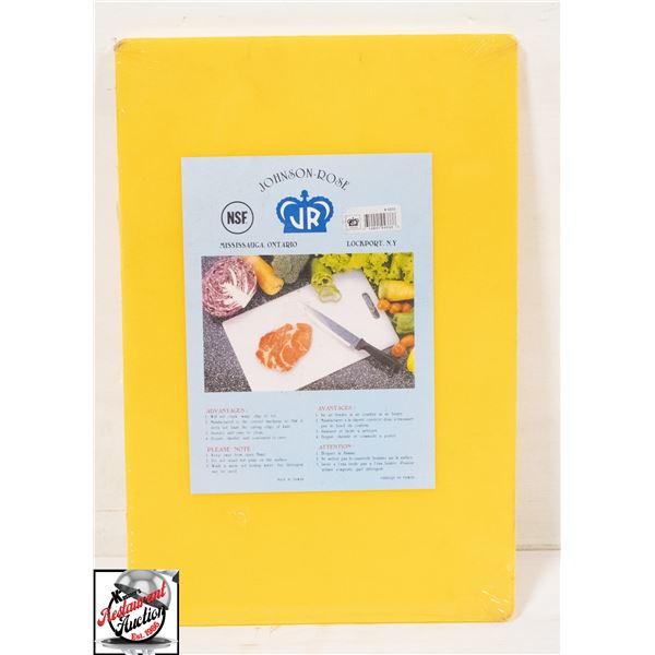 NEW JOHNSON ROSE 18" X 12" X 1/4" YELLOW CUTTING