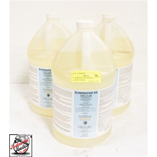 3 - 4L BOTTLE OF EXPIRED ELIMINATOR DS