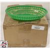 Image 1 : 34 GREEN PLASTIC OVAL BASKET