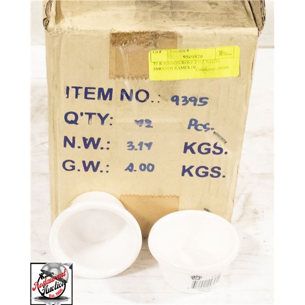 72 JOHNSON ROSE 2 OZ WHITE SMOOTH RAMEKIN