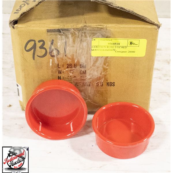 24 JOHNSON ROSE 3 OZ RED SMOOTH RAMEKIN