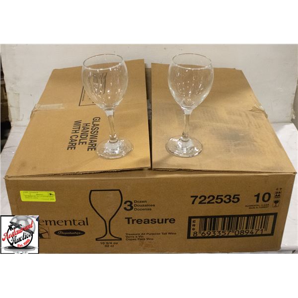 36 TREASURE ALL PURPOSE TALL WINE GLASSES