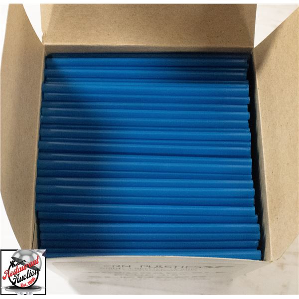 12000 BIODEGRADABLE BLUE SLENDER COCKTAIL STRAWS