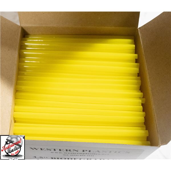 12000 BIODEGRADABLE YELLOW COCKTAIL STRAWS