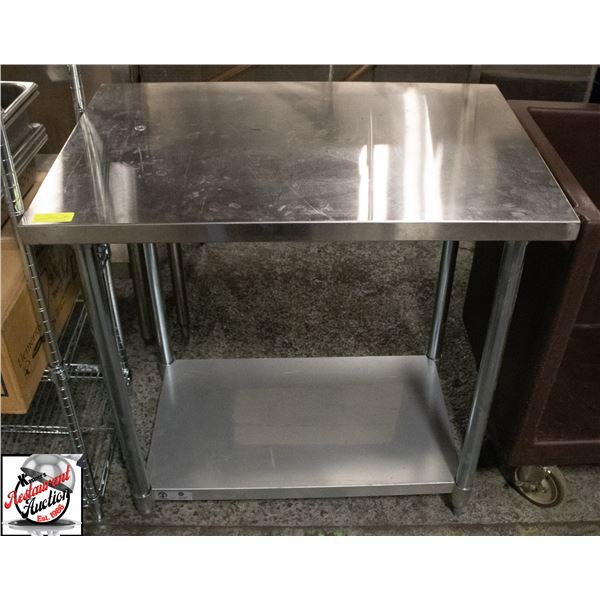 STAINLESS STEEL WORK TABLE W/ UNDER SHELF