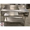 Image 1 : 48" S/S WORK STATION W/ CUTOUTS & 4" BACKSPLASH