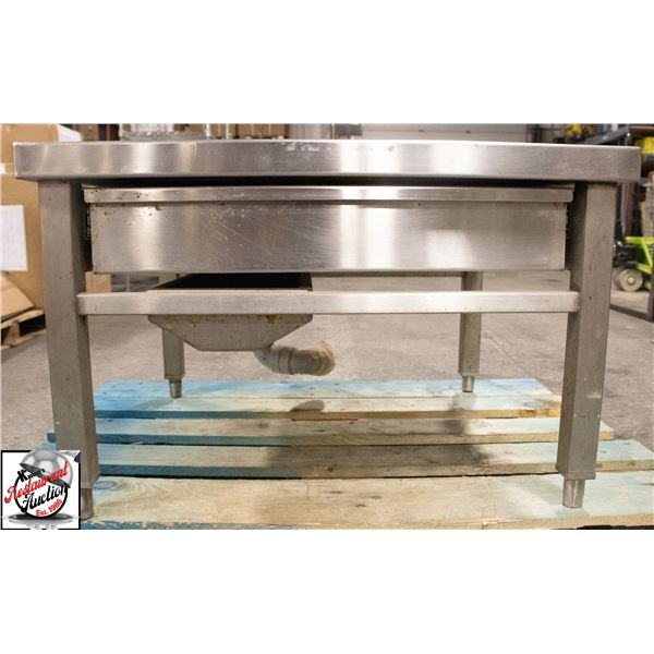 STAINLESS STEEL SINGLE DRAWER STAND W/ DRAIN