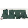Image 1 : PACK OF 4 FABRIC-LINED RUBBER GLOVES