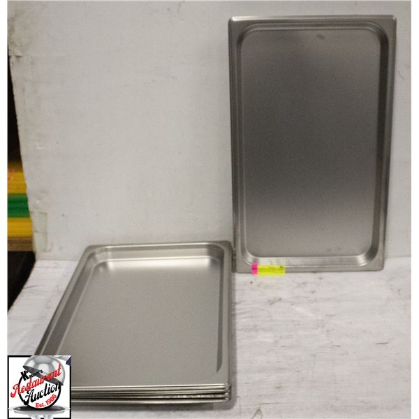 6 SAGETRA FULL-SIZE STAINLESS STEEL ANTI-JAM PANS