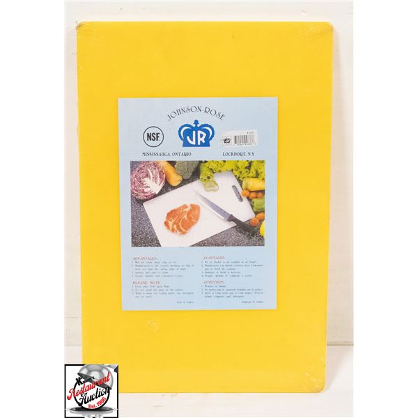 NEW JOHNSON ROSE 18" X 12" X 1/4" YELLOW CUTTING