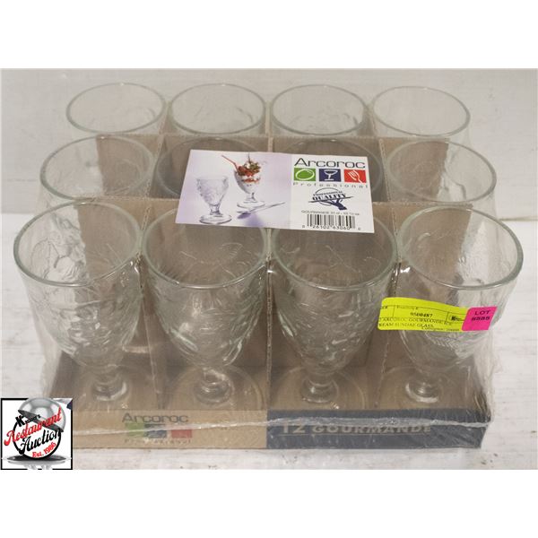 12 ARCOROC GOURMANDE ICE CREAM SUNDAE GLASS
