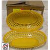 Image 1 : CASE OF 36 YELLOW PLASTIC OVAL BASKETS