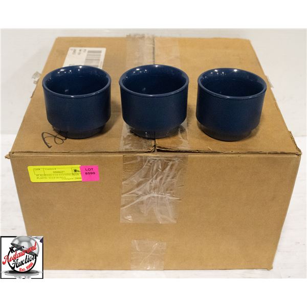 45 ALADDIN 5 OZ EVENING BLUE PLASTIC SOUP BOWLS