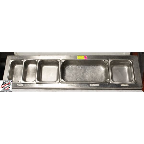 STAINLESS STEEL WALL SHELF FOR CONDIMENTS W/