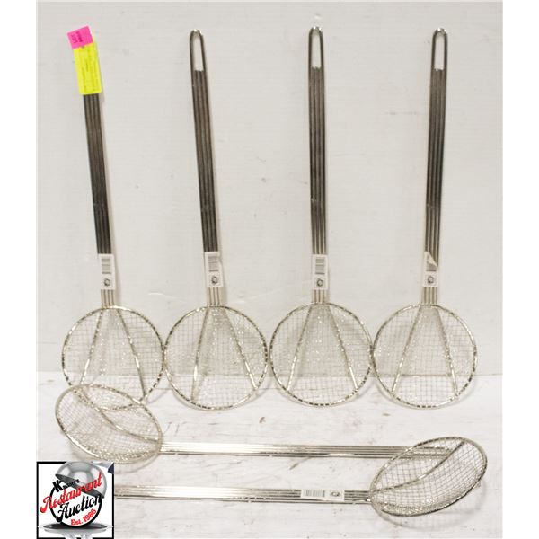 6 JOHNSON ROSE 5" WIRE MESH COARSE SKIMMERS