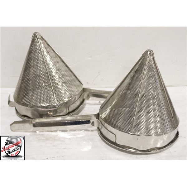 2 - 8" CHINA HAT STRAINERS