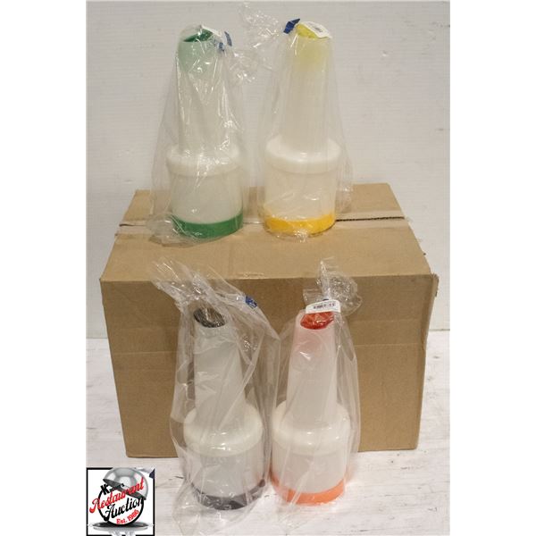 10 TABLECRAFT ASSORTED COLOUR STORE AND POUR