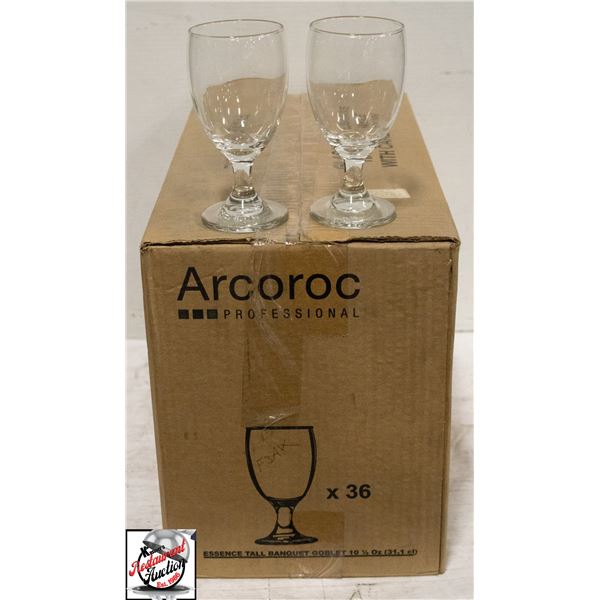 36 ARCOROC ESSENCE TALL BANQUET GOBLET 10 1/2 OZ