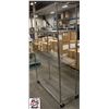 Image 2 : CHROME WIRE RACK W/ CASTORS 47" X 18" X 76.5"