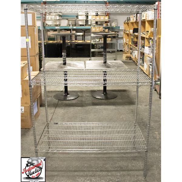 CHROME WIRE RACK 47" X 24" X 73"