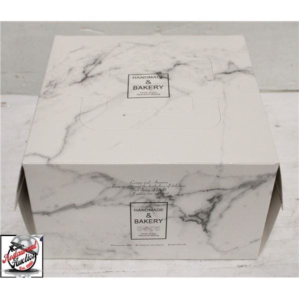 CASE OF 100 10" X 10" X 6" CAKE BOXES