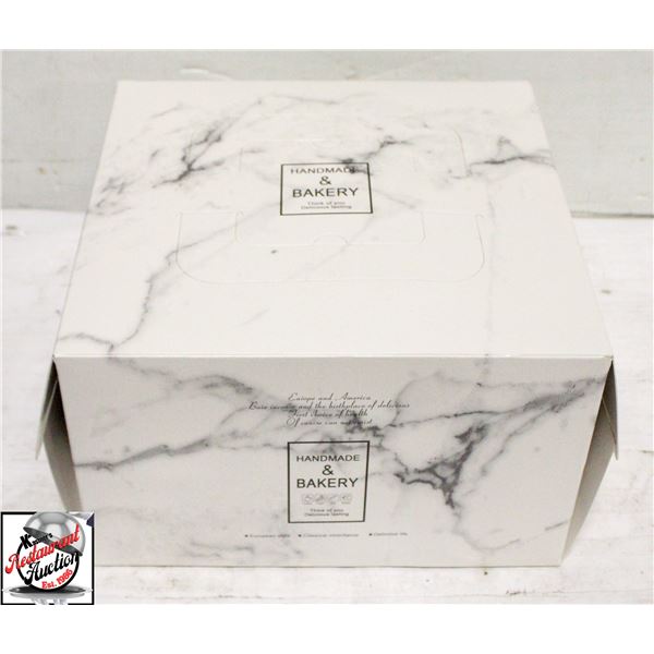 CASE OF 100 10" X 10" X 6" CAKE BOXES