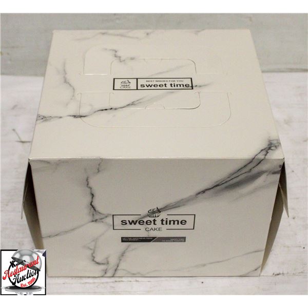 CASE OF 200 8" X 8" X 6" CAKE BOXES