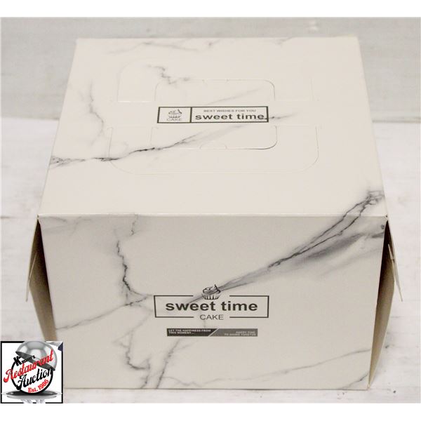 CASE OF 200 8" X 8" X 6" CAKE BOXES