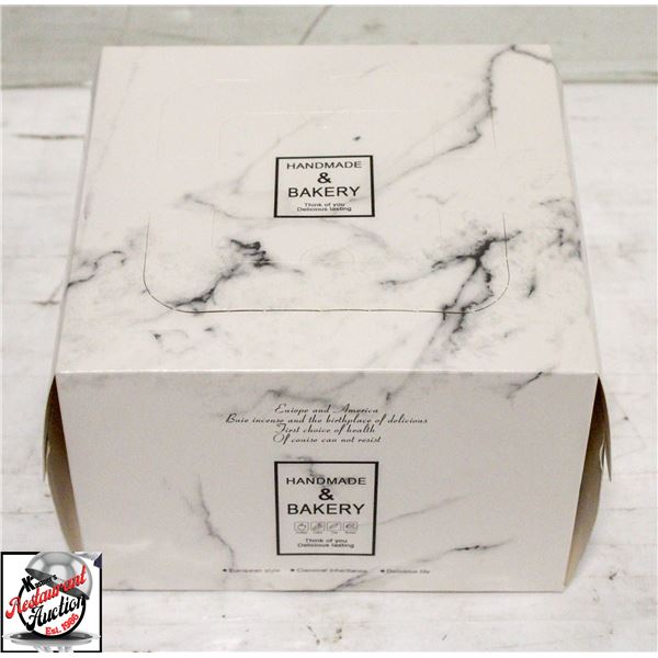 CASE OF 600 6" X 6" X 4" CAKE BOXES