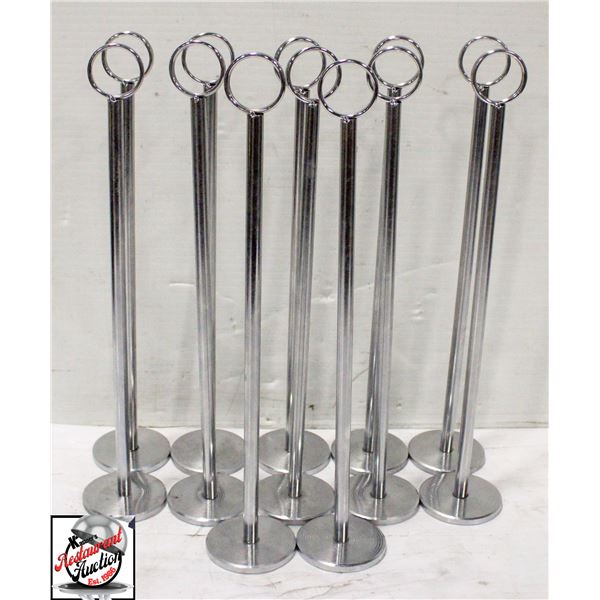 12 CHROME 12" CARD HOLDERS
