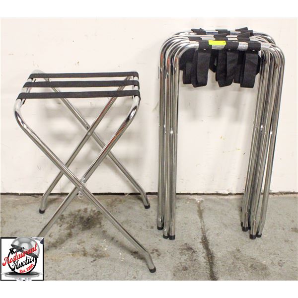 5 JOHNSON ROSE FOLDING CHROME TRAY STANDS