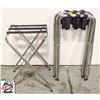 Image 1 : 5 JOHNSON ROSE FOLDING CHROME TRAY STANDS