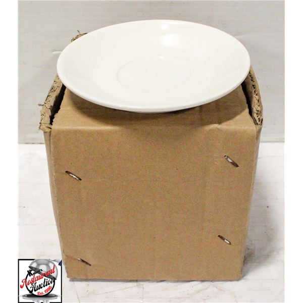 45 WHITE CERAMIC 6" SAUCERS
