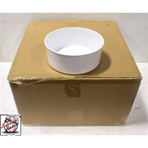 100 LARGE WHITE MELAMINE BOWLS