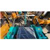 Image 4 : AGT INDUSTRIAL H16R TEAL GAS POWERED 13.5HP RUBBER TRACK MINI EXCAVATOR WITH ATTACHED DIGGING