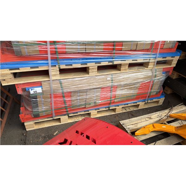 SKLP SK-HJ6 INDUSTRIAL BLUE / ORANGE 6 SECTION HEAVY DUTY METAL STORAGE SHELVING *INCLUDES 36
