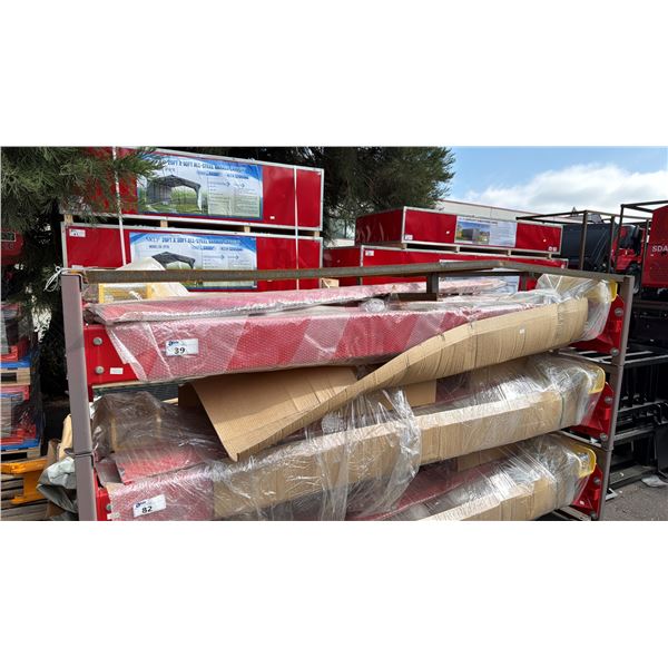 AGT ATK-B1000 RED INDUSTRIAL 1,190.5 LBS CAPACITY HYDRAULIC 2 POST 4 POINT AUTOMOTIVE HOIST WITH