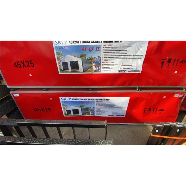 SKLP SK-SS45 45' X 25' LARGE SCALE STORAGE SHED *IN LARGE CRATE*