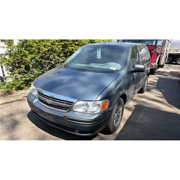 2004 CHEVROLET VENTURE, 4DRSW, BLUE, VIN 1GNDU03EX4D233368,