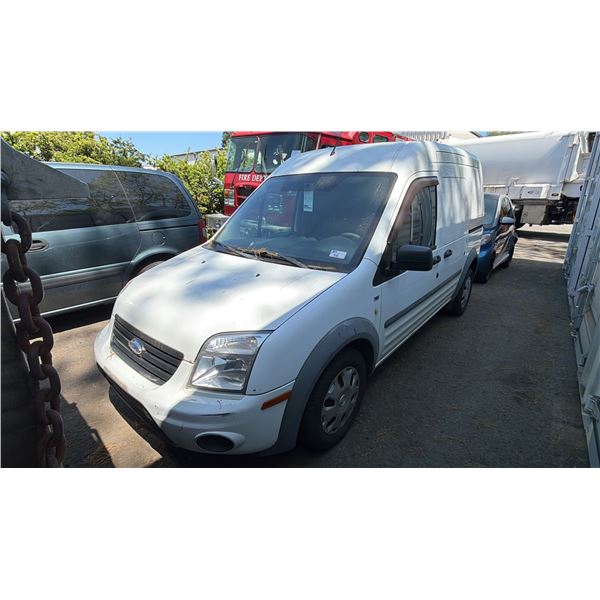 2012 FORD TRANSIT CONNECT XLT, 4DR VAN, WHITE, VIN NM0LS7DN4CT075421,