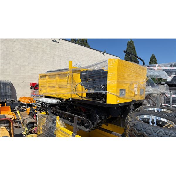 SDLANCH SDLD25 YELLOW RIDE ON GAS POWERED MINI CRAWLER DUMPER, 3 SPEED WITH 9" TRACKS &