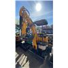 Image 2 : SDLANCH ME20 YELLOW DIESEL POWERED RUBBER TRACK MINI EXCAVATOR WITH ATTACHED DIGGING BUCKET, GRADER