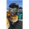 Image 3 : SDLANCH ME20 YELLOW DIESEL POWERED RUBBER TRACK MINI EXCAVATOR WITH ATTACHED DIGGING BUCKET, GRADER